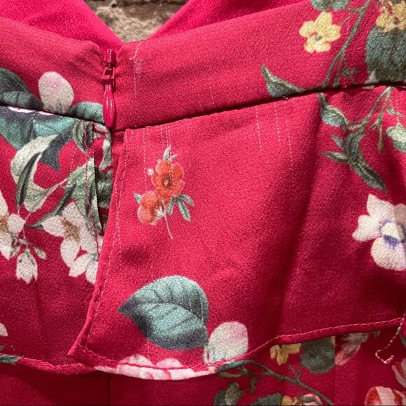 Keepsake The Label Magenta Floral Tiered Maxi Dress NWT Size XL - Picture 10 of 10